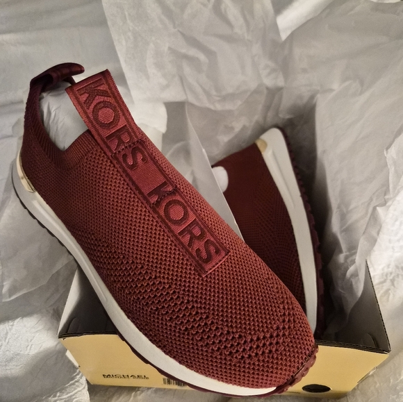 MICHAEL Michael Kors Bodie Stretch Knit Sneakerz ▪︎ Deep Red - Picture 7 of 11